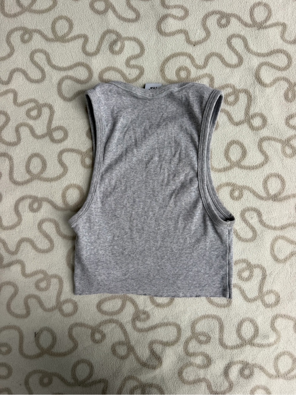 TNA Gray Ribbed Cropped Tank - Picture 2 of 3